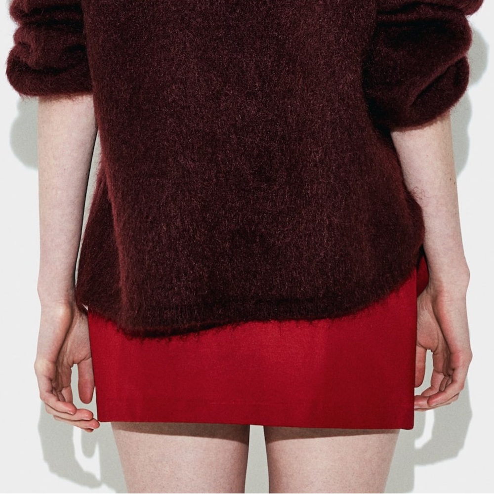 H&M NWT viral red bow mini skirt - Picture 3 of 11